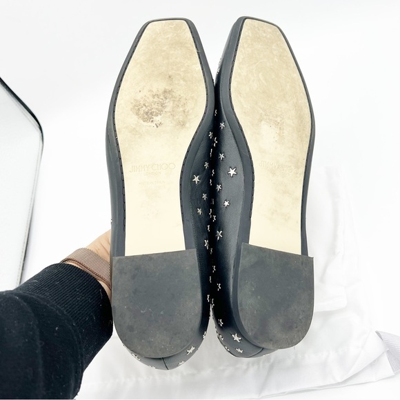 Jimmy Choo Modell star-stud Ballerina Flat Shoes - size 39 - Picture 8 of 11